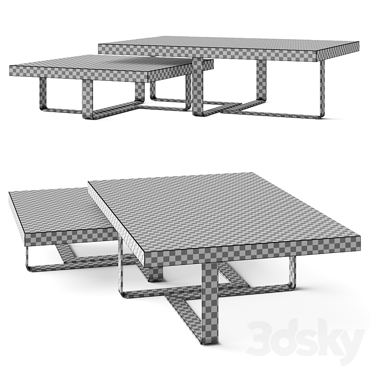 Linteloo Malibu Coffee Tables 3DS Max Model - thumbnail 2