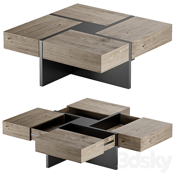 Lipscomb Coffee Table 3DS Max Model - thumbnail 1