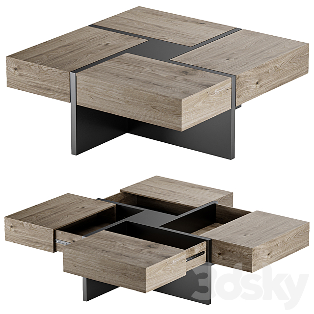 Lipscomb Coffee Table 3DSMax File - thumbnail 1