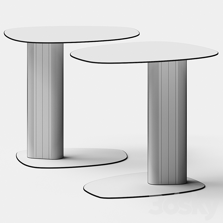 Liu Jo Living Collection Clip Side Table 3DS Max Model - thumbnail 2