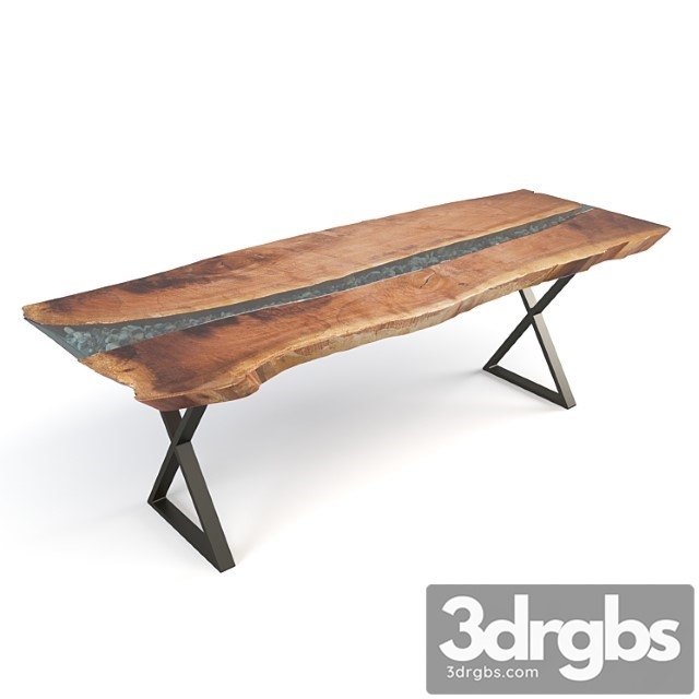 Live Edge River Table 1 3dsmax Download - thumbnail 1