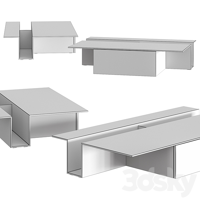 Living Divani Grek Coffee Tables 3DSMax File - thumbnail 2