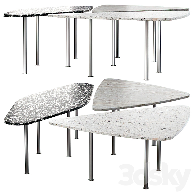 Living room marble tables _ Shaped coffee tables 3DSMax File - thumbnail 1