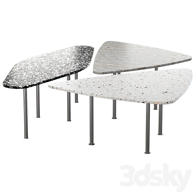 Living room marble tables _ Shaped coffee tables 3DSMax File - thumbnail 2