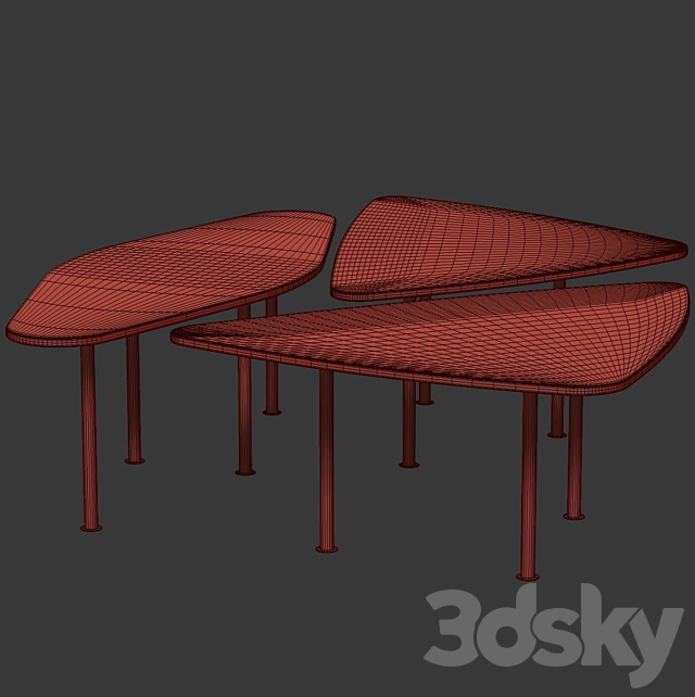 Living room marble tables _ Shaped coffee tables 3DSMax File - thumbnail 4