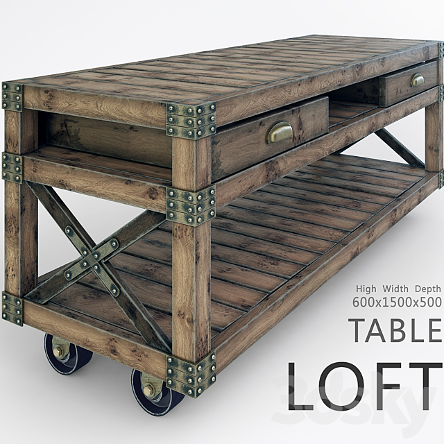 Loft table 3DSMax File - thumbnail 1