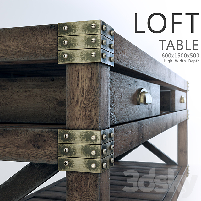 Loft table 3DSMax File - thumbnail 2