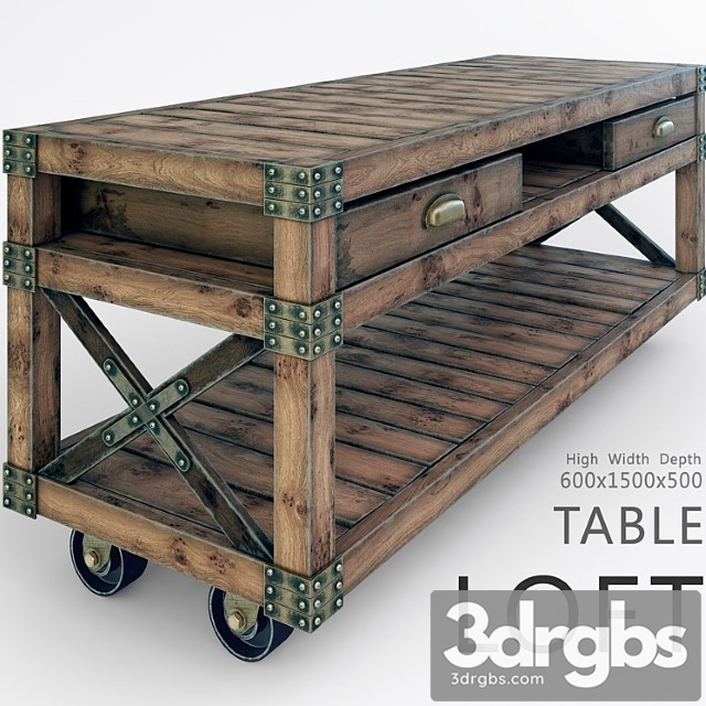 Loft Table 5 3dsmax Download - thumbnail 1