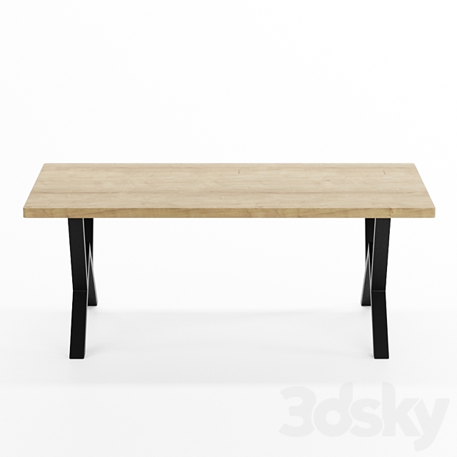 Loft table SP08 3DS Max Model - thumbnail 3