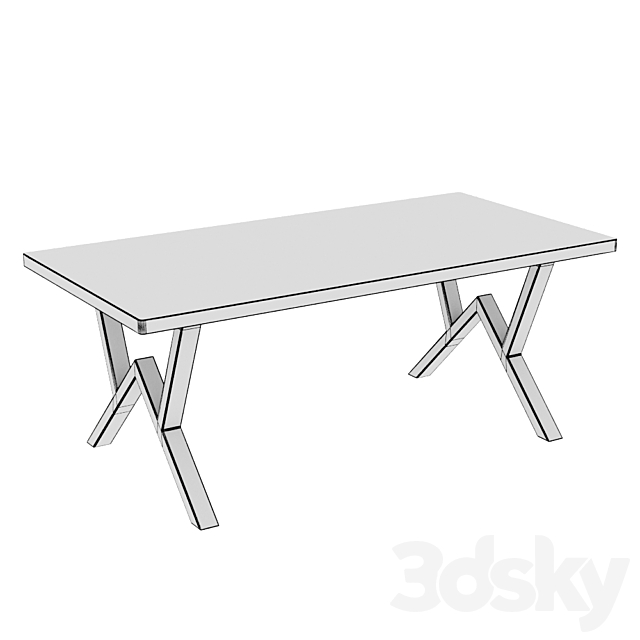 Loft table SP08 3DS Max Model - thumbnail 5