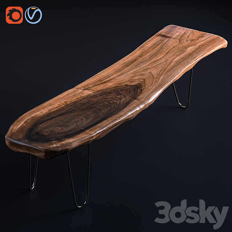 Long Slab | Slab Table 3DS Max - thumbnail 1