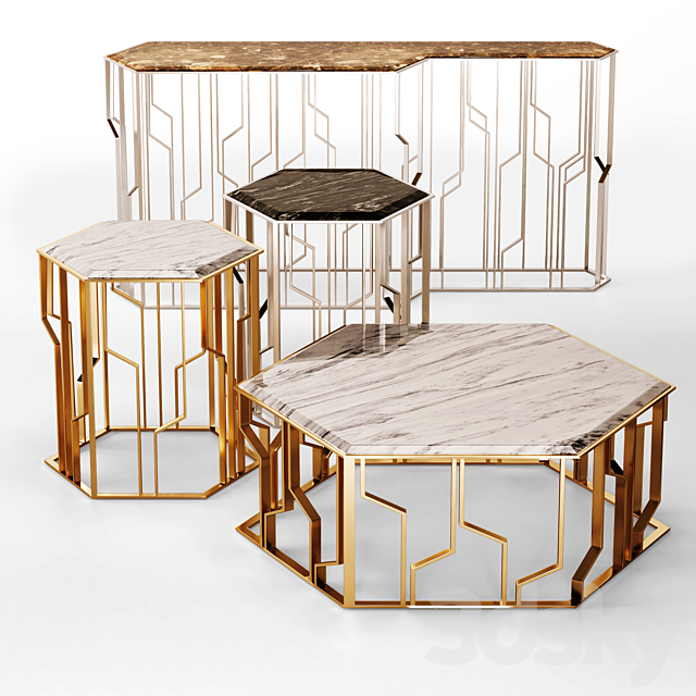 Longhi ginza table 3DSMax File - thumbnail 1