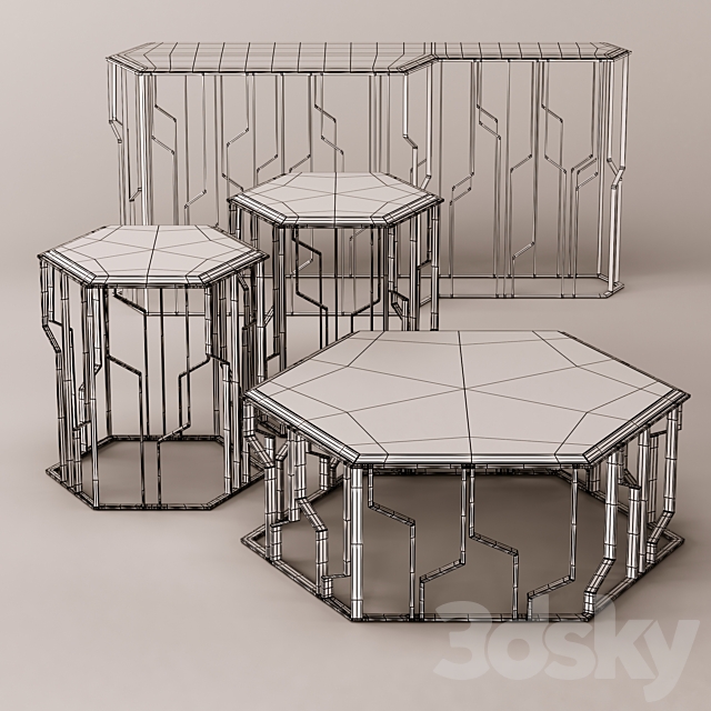 Longhi ginza table 3DSMax File - thumbnail 2