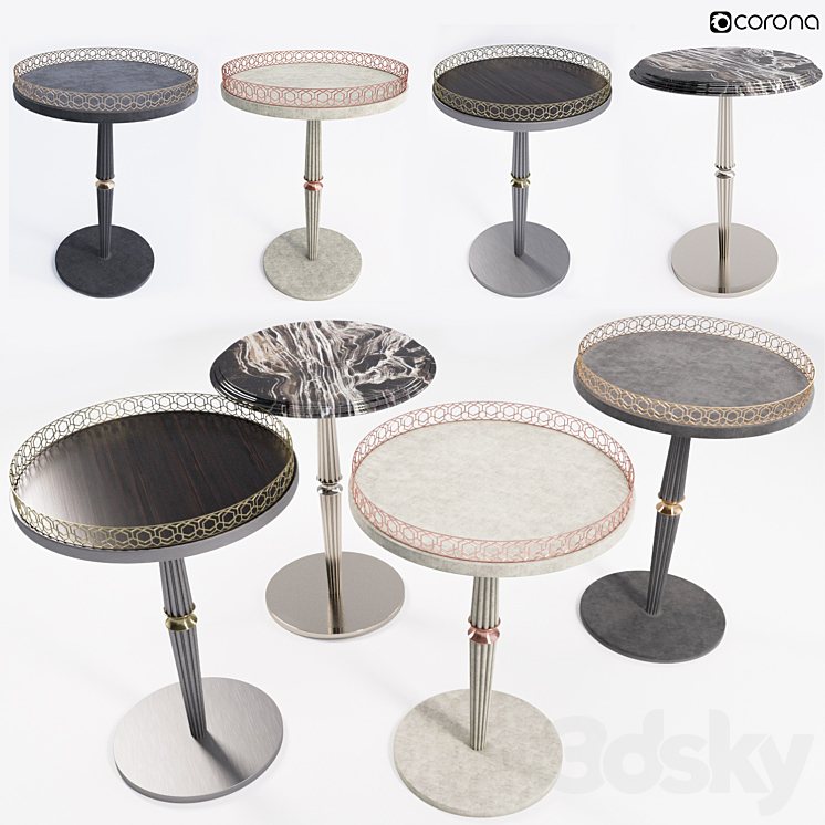 Longhi Gueridon table 3DS Max - thumbnail 1