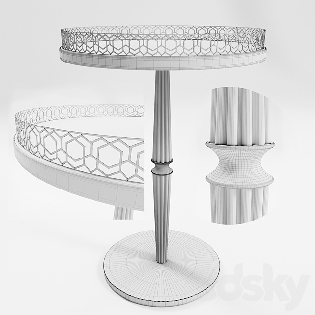 Longhi Gueridon table 3DSMax File - thumbnail 4