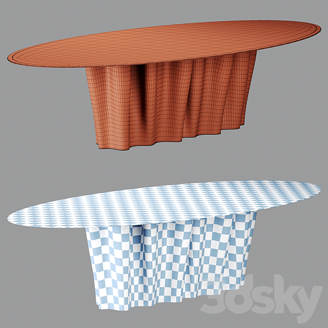 Louis Vuitton – Anemona GM Dining Table 3DS Max Model - thumbnail 5