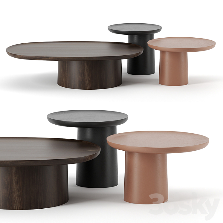 LOUISA coffee tables by Molteni 3DS Max - thumbnail 1