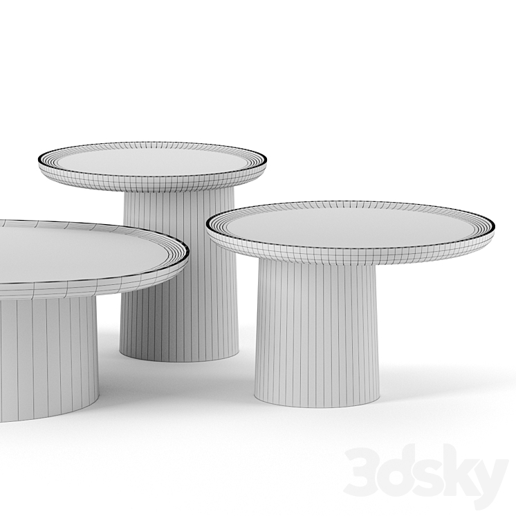 LOUISA coffee tables by Molteni 3DS Max - thumbnail 2