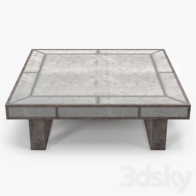 Louise Bradley Antique Mirror Coffee Table 3DS Max Model - thumbnail 2