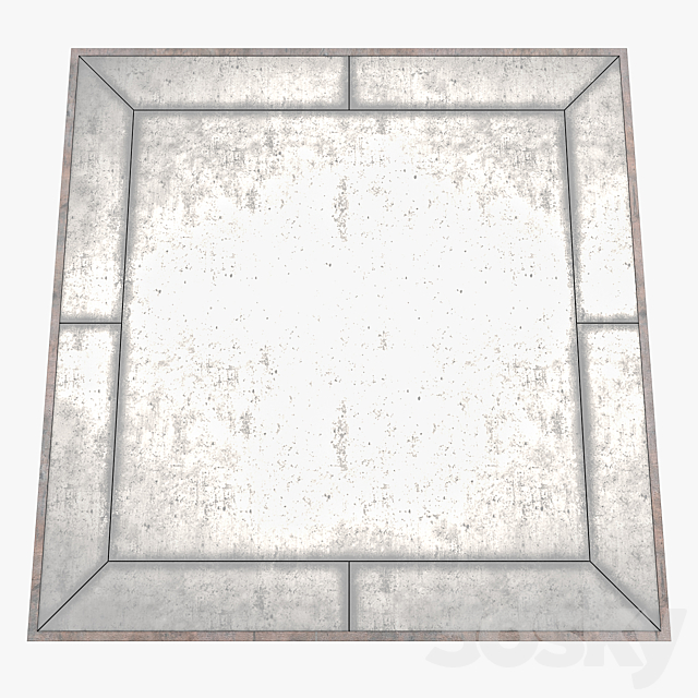 Louise Bradley Antique Mirror Coffee Table 3DS Max Model - thumbnail 3