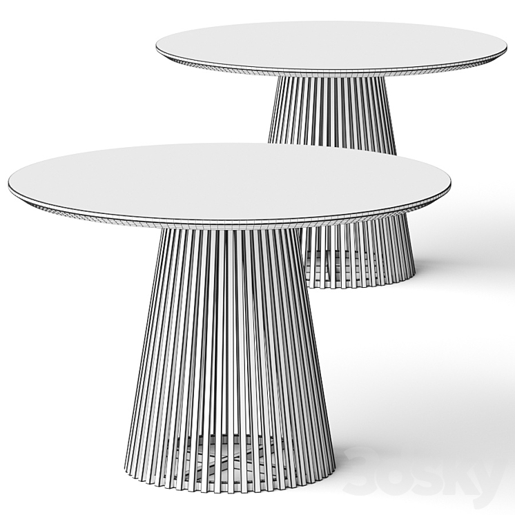 Loungelovers Luna Dining Tables 3DS Max - thumbnail 2