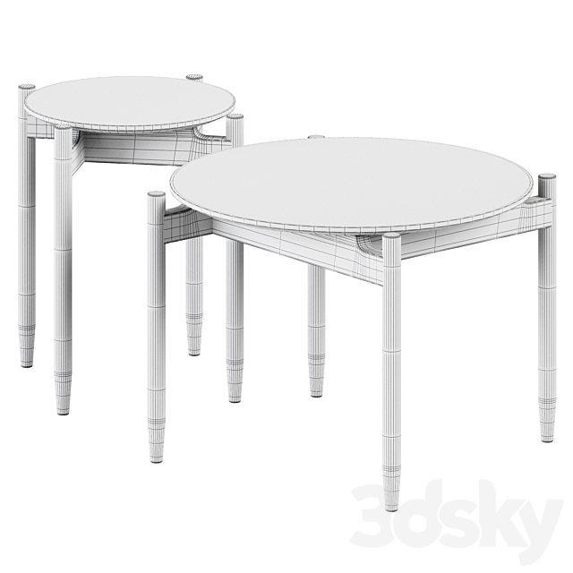 Low round marble coffee table Juli by Amura 3DSMax File - thumbnail 2