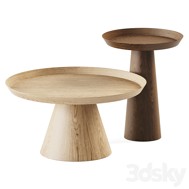 Luana Coffee Table Oak Bloomingville 3DS Max Model - thumbnail 1