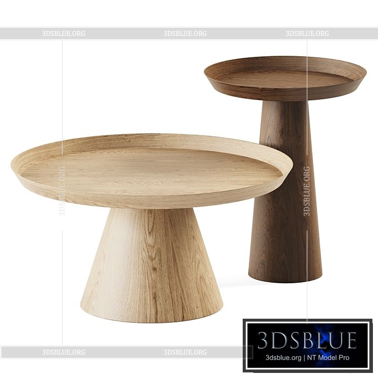 Luana Coffee Table Oak Bloomingville 3DS Max - thumbnail 3