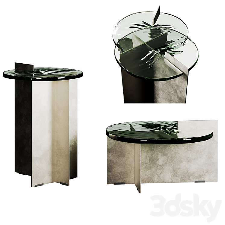 Luca Nichetto Sculptural table 3DS Max - thumbnail 1