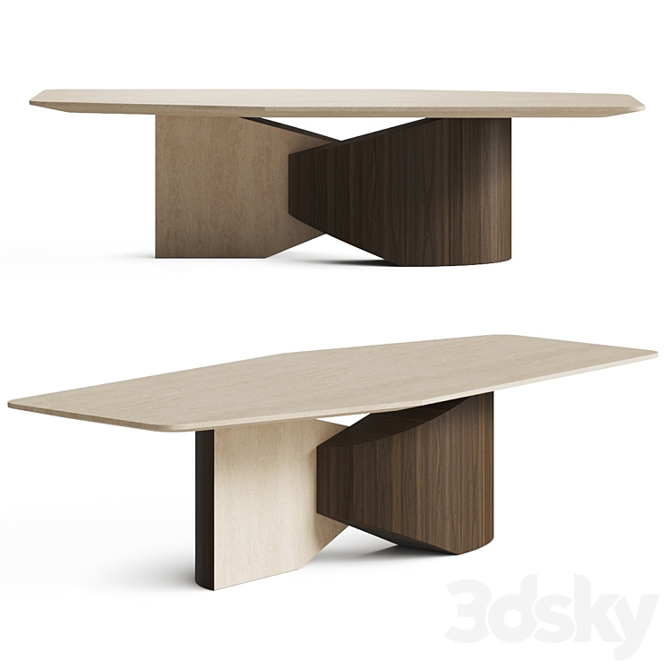 Luca Stefano Ls26 Dining Table 3DS Max - thumbnail 1