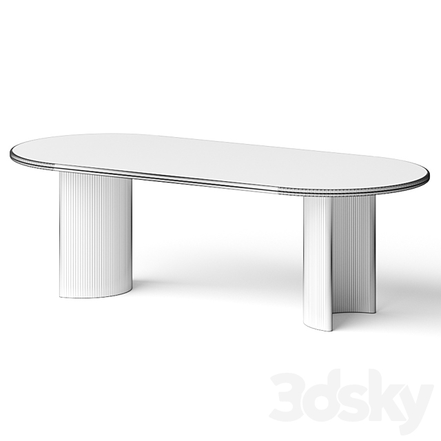 Lulu and Georgia Gilda Oval Dining Table 3DSMax File - thumbnail 3