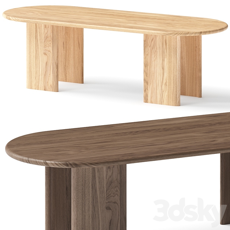 Lulu and Georgia Nausica Oval Dining Table 3DS Max Model - thumbnail 3