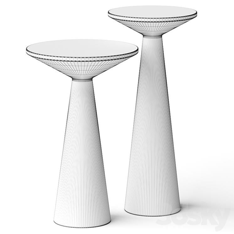 Lulu and Georgia Raven Side Tables 3DS Max - thumbnail 2