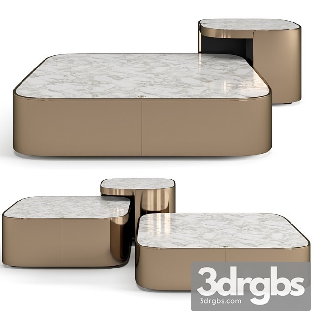 Luxence Luxury Living Parsons Coffee Tables Set 3dsmax Download - thumbnail 1