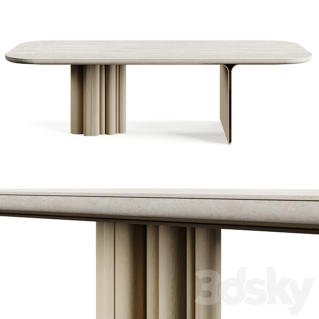 LuxLucia Casa OASIS V275DT1 Dining Table 3DS Max Model - thumbnail 2