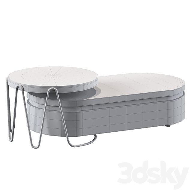 Luxurious Scandinavian coffee table 3ds Max - thumbnail 2