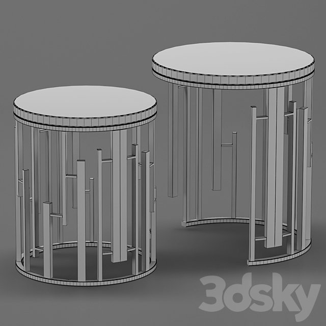 Luxury coffee table circle 3DSMax File - thumbnail 2