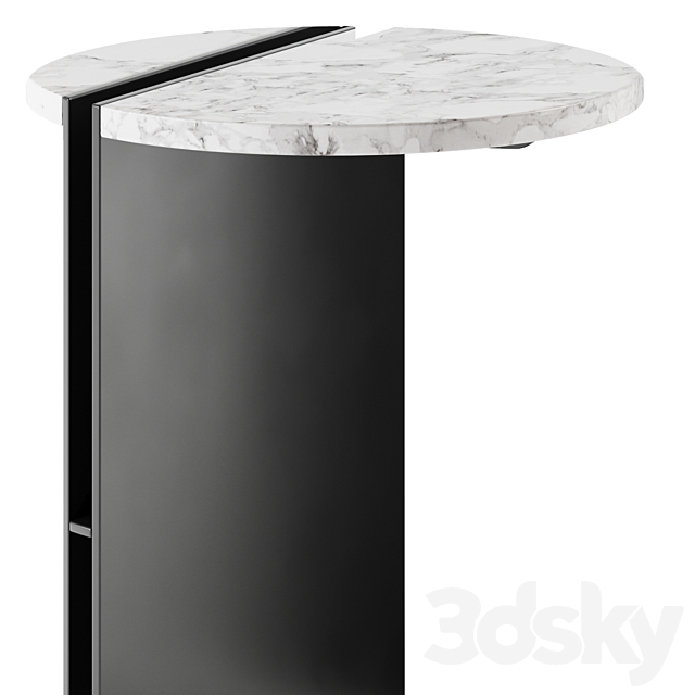 Maami Home HALF CALACATTA VIOLA Marble Side Tables 3DS Max Model - thumbnail 3