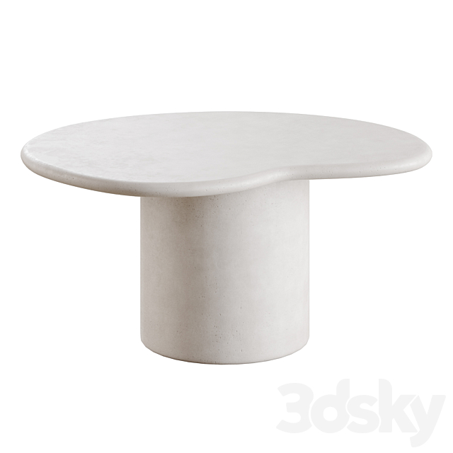 Macarella cement coffee tables in 2 colors 3ds Max - thumbnail 2