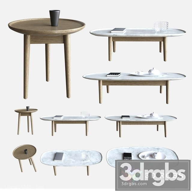 Mad Coffee Table Set 2 3dsmax Download - thumbnail 1