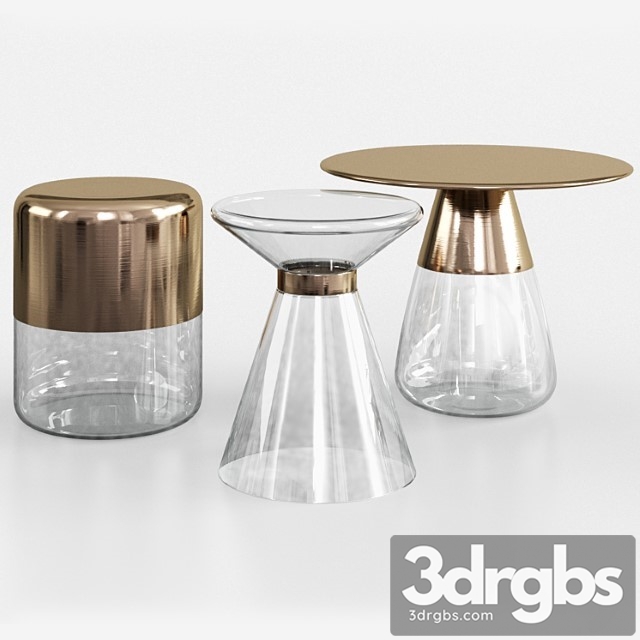 Maisons Du Monde Glass And Gold Metal Side Table 3dsmax Download - thumbnail 1