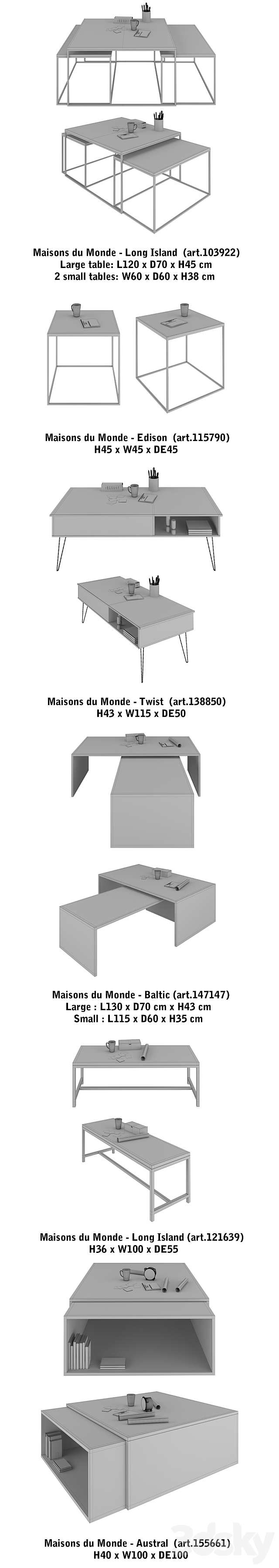 Maisons du Monde | set 16 3ds Max - thumbnail 3