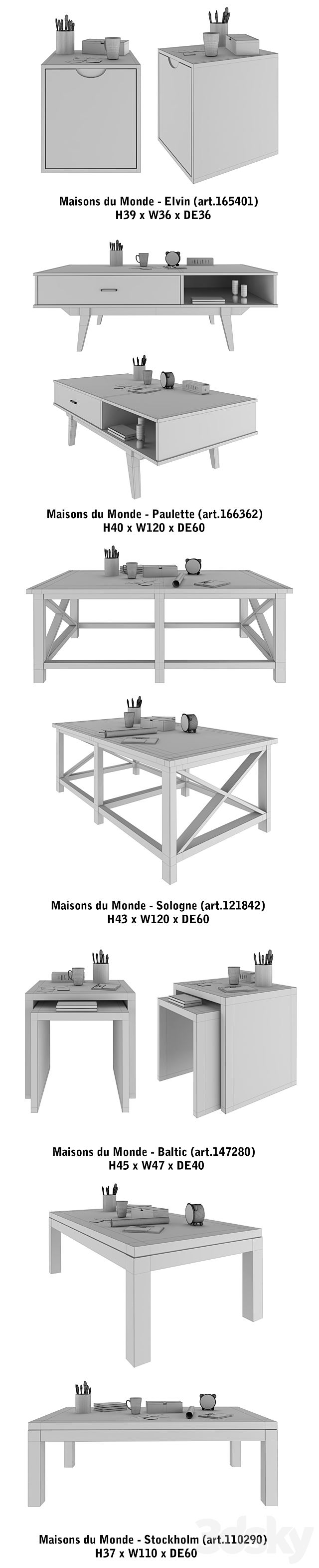 Maisons du Monde | set 18 3ds Max - thumbnail 3