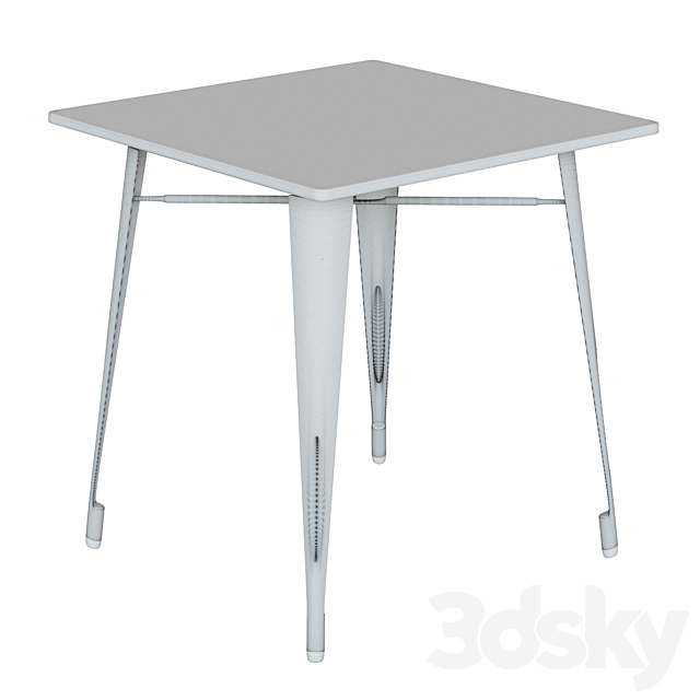 Malibu low table with black legs 3DSMax File - thumbnail 2