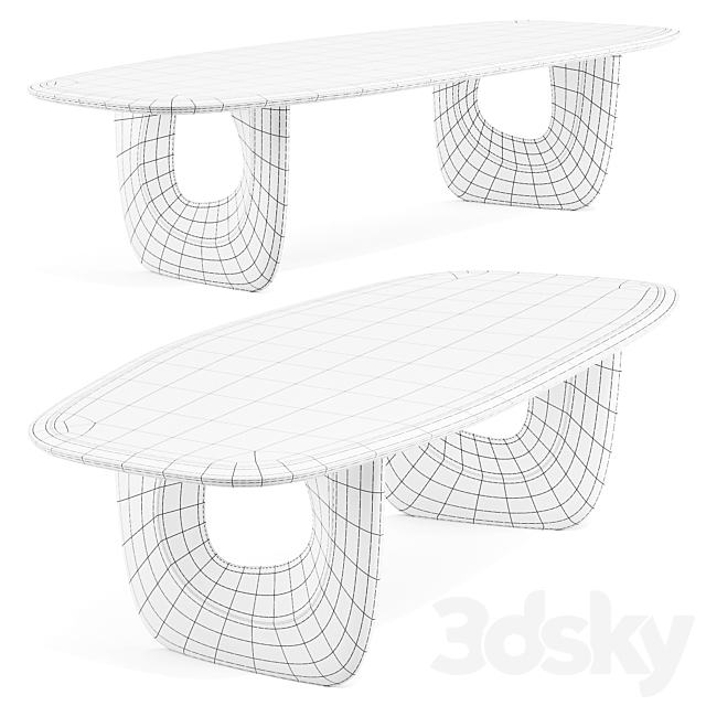 Man of Parts: Savignyplatz – Dining Tables 3DS Max Model - thumbnail 6