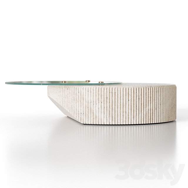 Marble and glass coffee table 3DSMax File - thumbnail 3