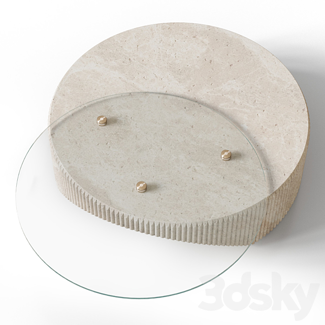 Marble and glass coffee table 3DSMax File - thumbnail 4