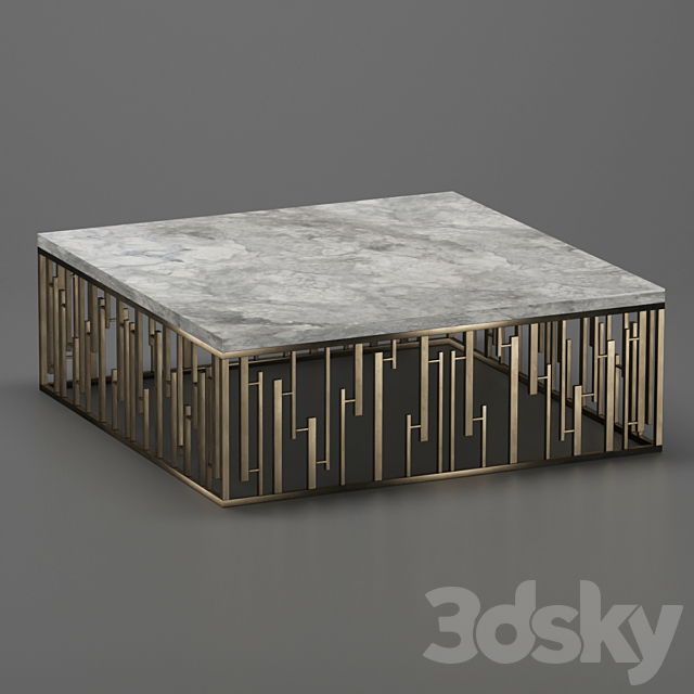 Marble coffee table 3DSMax File - thumbnail 1