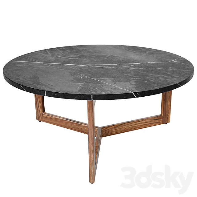 MARBLE & WOOD COFFEE TABLE 3DSMax File - thumbnail 1