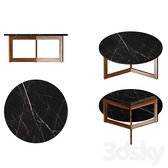 MARBLE & WOOD COFFEE TABLE 3DSMax File - thumbnail 2